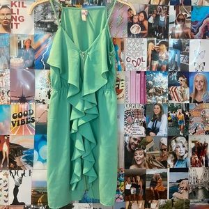 Francescas Zip front ruffle dress